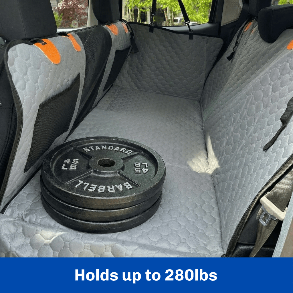 Cubre Asiento con Base Rígida para Mascotas | Protector Impermeable para Carro