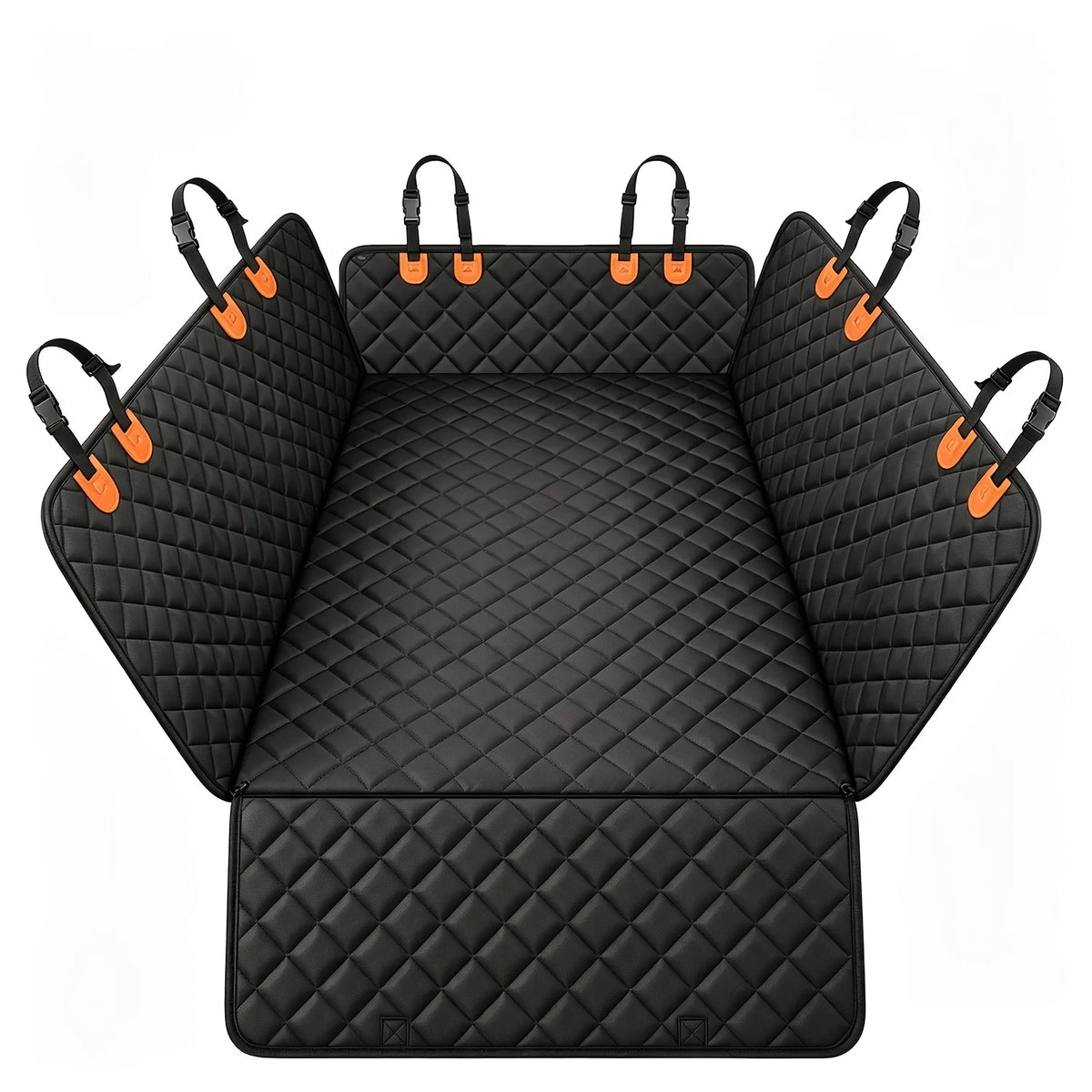 Waterproof Dog Car Seat Cover, Hard Bottom Pet Backseat Protector, Non‑Slip Pet Travel Mat for Car SUV
