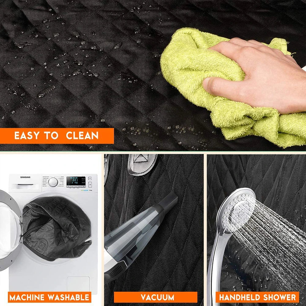 Funda Impermeable para Asiento Trasero con Ventana de Malla | Hamaca Antideslizante para Mascotas