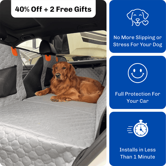 Cubre Asiento con Base Rígida para Mascotas | Protector Impermeable para Carro