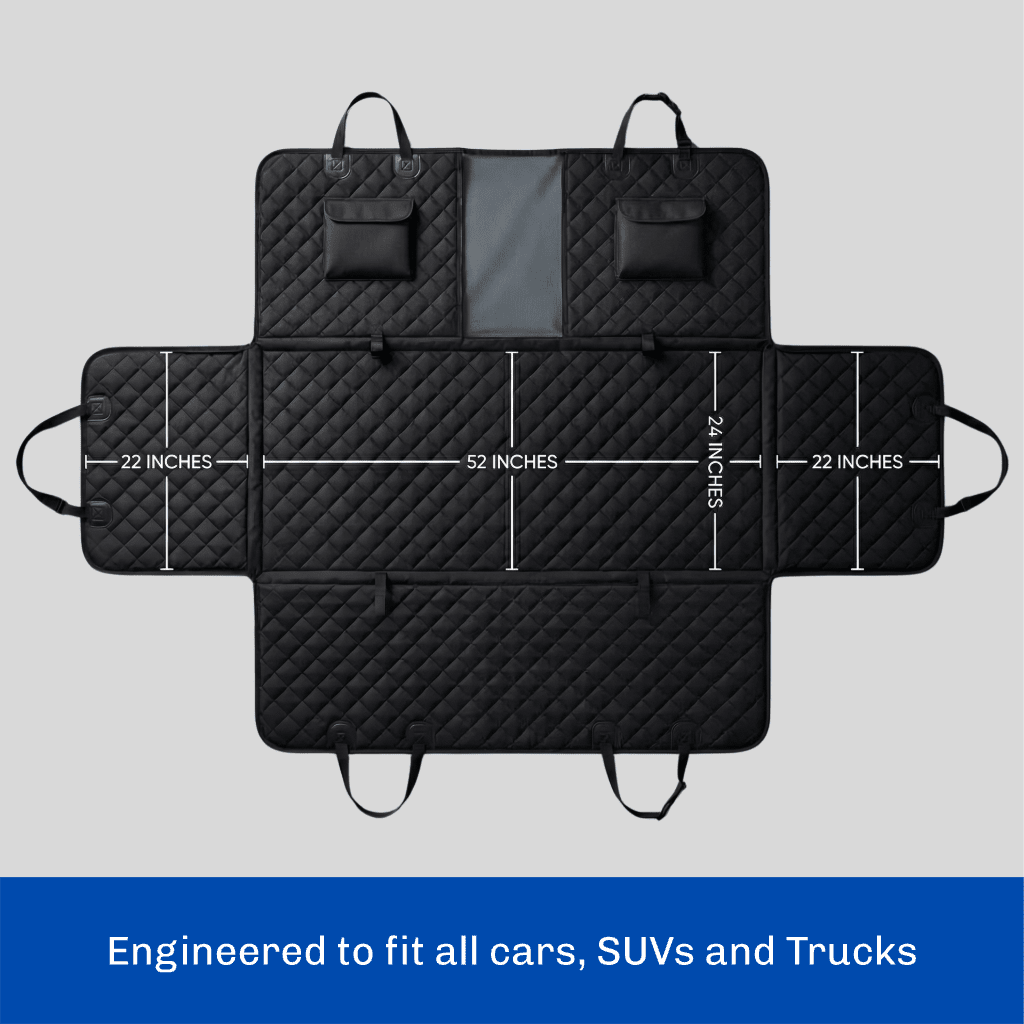 Cubre Asiento con Base Rígida para Mascotas | Protector Impermeable para Carro